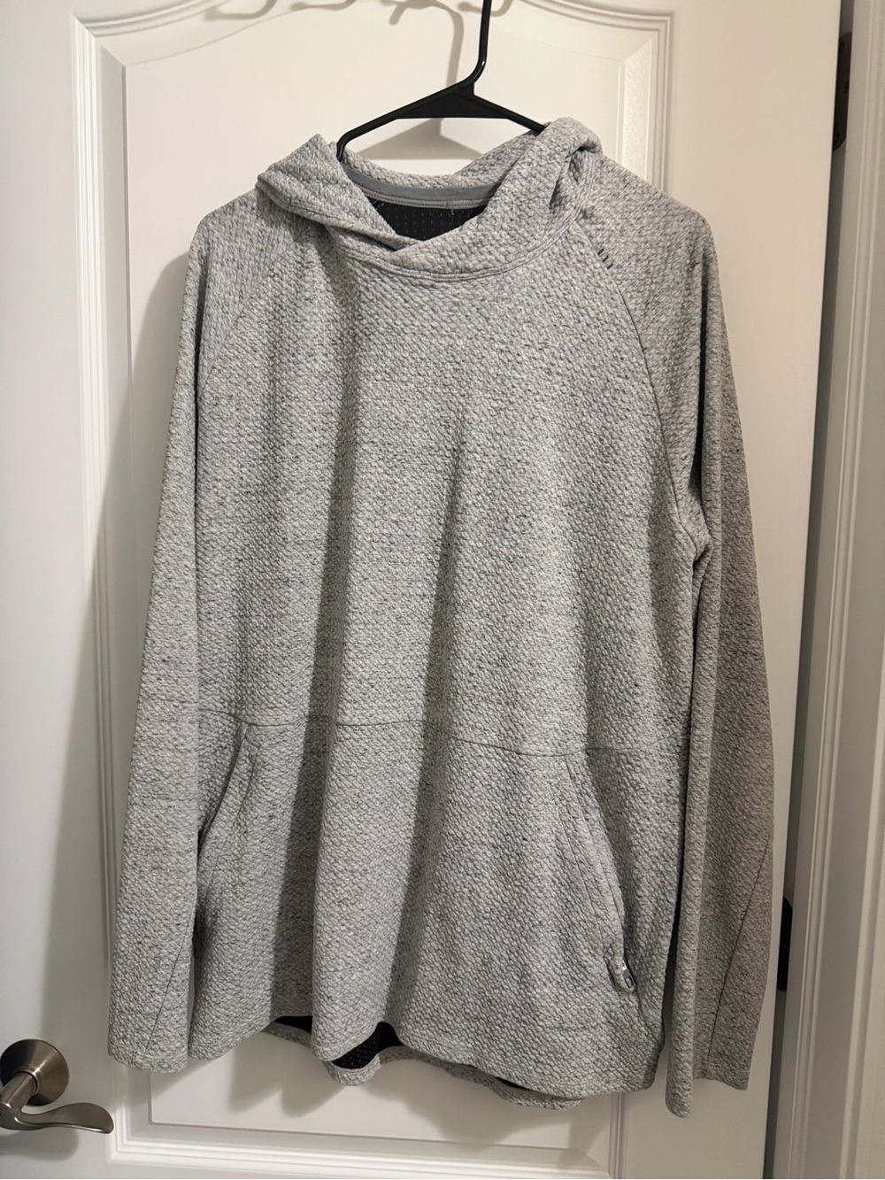 Lululemon Men’s Heather Gray Textured Pullover Hoodie Size XL